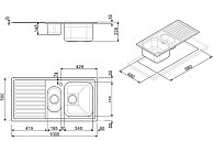 Кухонная мойка Smeg LLR102-2