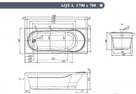 Ванна акриловая VentoSpa Aqua 170x70 (с ножками)