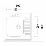 Кухонная мойка Ukinox STD600.600 5C 0L хром