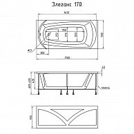 Ванна 1Марка Elegance 170x70 белый