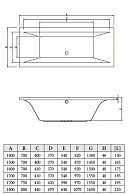 Ванна акриловая Bonito Home Valencia 180*80  (BH-VA-601-180-80/St)