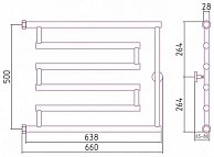 Полотенцесушитель Сунержа ДР High-Tech model L plus 500х650 (00-4052-5065)