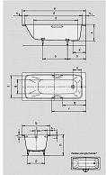 Ванна стальная  Kaldewei CAYONO STAR 170х70х41 (755) (с отверстиями для ручек)