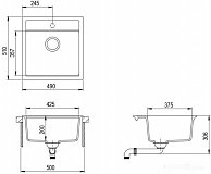 Кухонная мойка  AquaSanita SQT 102  graphite