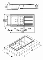 Мойка кухонная  Smeg LZ102CT серый