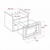 Микроволновая печь встраиваемая ТЕКА ML 820 BIS BLACK-SS