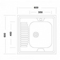 Кухонная мойка Ukinox STD600.600 5C 0L хром