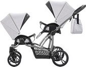 Детская прогулочная коляска для двойни Bebetto 42 Sport Comfort   (03, рама графит) серый, черный