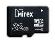 Карта памяти microsdhc Mirex 32GB class 10 (13612-MC10SD32)