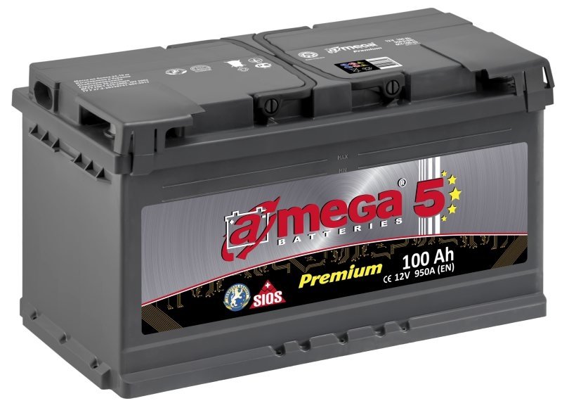 

Аккумулятор A-mega Premium 100Ah R+, Premium 100Ah R+