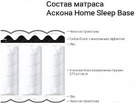 Матрас Askona Home Sleep Base 140х190 белый