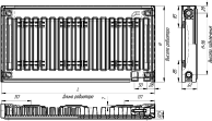 Радиатор стальной Лидея ЛК 11-513 тип 11 500x1300