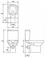 Унитаз Cersanit CITY NEW CLEAN ON 011 (S-KO-CIT011-3/5-COn-S-DL-w)