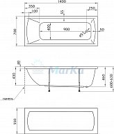 Ванна 1Марка Modern 140x70 белый