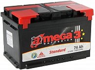 Аккумулятор A-mega Standard  74Ah R+ (низкий)