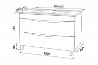 Тумба с умывальником напольная IDDIS CLO10WFi95K белый