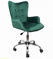 Кресло поворотное AksHome  BELLA велюр/темно-зеленый