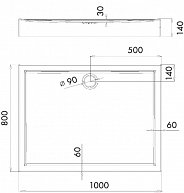 Душевой поддон Iregio LDBR2166 100х80