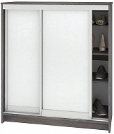 Шкаф для обуви  Кортекс-мебель СЕНАТОР ШК41 классика, ДСП+ДСП Берёза / Белый