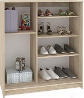 Шкаф для обуви  Кортекс-мебель СЕНАТОР ШК42 классика, ДСП+ДСП Венге / Дуб сонома