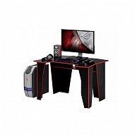 Компьютерный стол MFMaster Страйкер-1 чёрный/красный (МСТ-СИС-01-ЧР-КР-16)