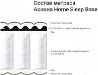 Матрас Askona Home Sleep Base 120х200 белый