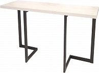 Обеденный стол Millwood Арлен 1 38-76x110x76 дуб белый Craft/металл черный
