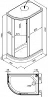 Душевая кабина Triton Коралл А ДН4 120x80 L