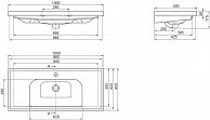 Шкаф консольный Аква Родос Винтаж 100 (севилья) с умывальником Frame 100 см АР000040271 белый, коричневый