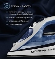 Утюг Polaris PIR 2483K белый, синий