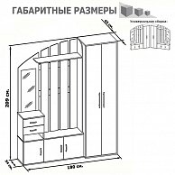 Прихожая Сокол ВШ-2.2 дуб сонома/белый