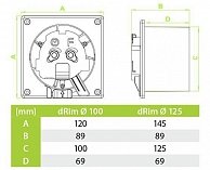 Вытяжной вентилятор AirRoxy Drim125PS C165 (бежевый)