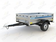 Прицеп Кремень стандарт 2,2*1,3 с бортом 50 см с тентом 30 см