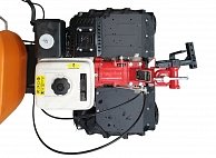 Мини-трактор Rossel M-308 на базе адаптера ХорсАМ в комплекте с подъёмным механизмом и почвофрезой