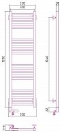 Полотенцесушитель электрический Сунержа МОДУС 2.0 1200х300 / МЭМ левый 00-5600-1230