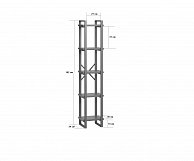 Стеллаж Loftyhome Лондейл серый 0300929