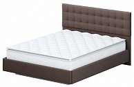 Кровать  SV-мебель К №2 (Универсальная 1.6х2.0)  Белый/Серый ткань/Квадро Серый ткань