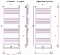 Полотенцесушитель водяной Сунержа Богема+ 1500х600, с защитой 00-0220-1560