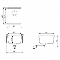 Мойка кухонная  AquaSanita Arca SQA101W черный металлик