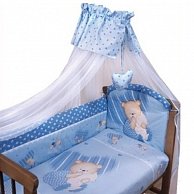 Комплект в кровать Золотой гусь МИШУТКА  7 пр (1902) голубой
