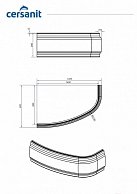 Экран для ванны Cersanit Joanna 140