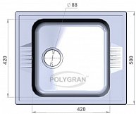 Кухонная мойка Polygran  F-20 (белый)