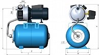 Насосная станция Unipump AUTO JS 100 синий