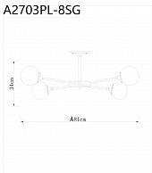Светильник Arte Lamp A2703PL-8SG
