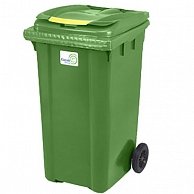 Мусорный контейнер Razak plast 240 литров зеленый зеленый