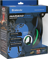Игровая гарнитура Defender  Warhead G-200   зеленый + черный