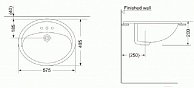 Умывальник Roca FENNO V58 575X495X200 белый HD 8 VANITY