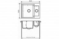 Кухонная мойка Polygran  Brig-620 белый хлопок 36 белый, серый