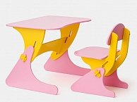 Комлект "Столики Детям"  Б-РЖ столик со стульчиком "Буслик"  розово-желтый