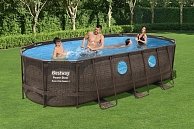 Бассейн Bestway Power Steel Swim Vista 56714 (427x250x100, с фильтр-насосом и лестницей)